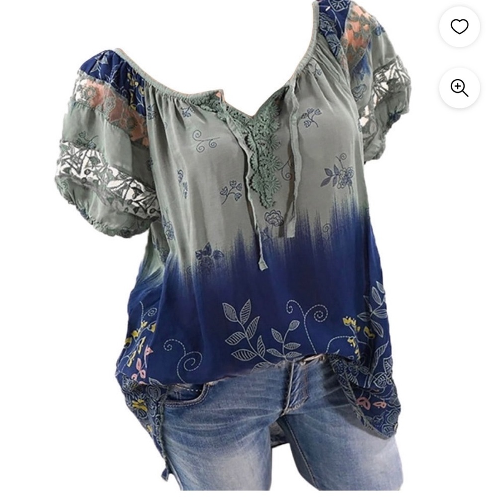 Plus Size Short Sleeve Top